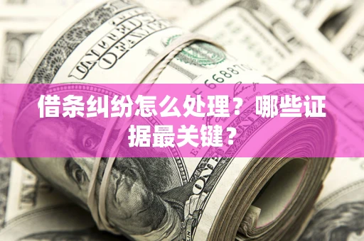 北京借条纠纷怎么处理？哪些证据最关键？