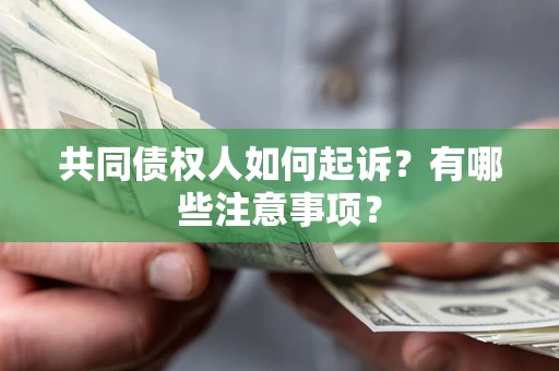北京共同债权人如何起诉？有哪些注意事项？