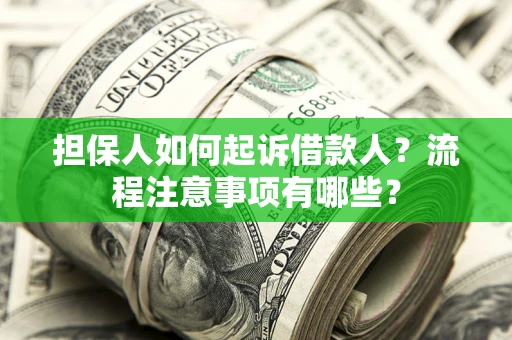 北京担保人如何起诉借款人？流程注意事项有哪些？